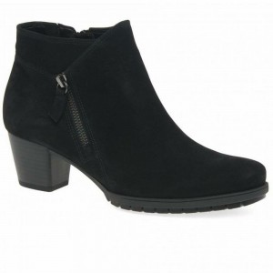 Bottines Gabor Olivetti Zip Fastening Femme Noir | PQAD-89137