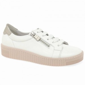 Chaussures de Sport Gabor Wisdom Casual Femme Blanche | IVQE-65430