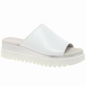 Sandale Compensée Gabor Emily-Rose Platform Femme Blanche | XRNA-63589