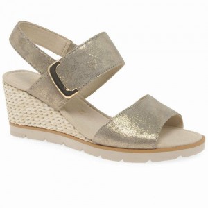 Sandale Compensée Gabor Porter Femme Metal | HDLS-86041