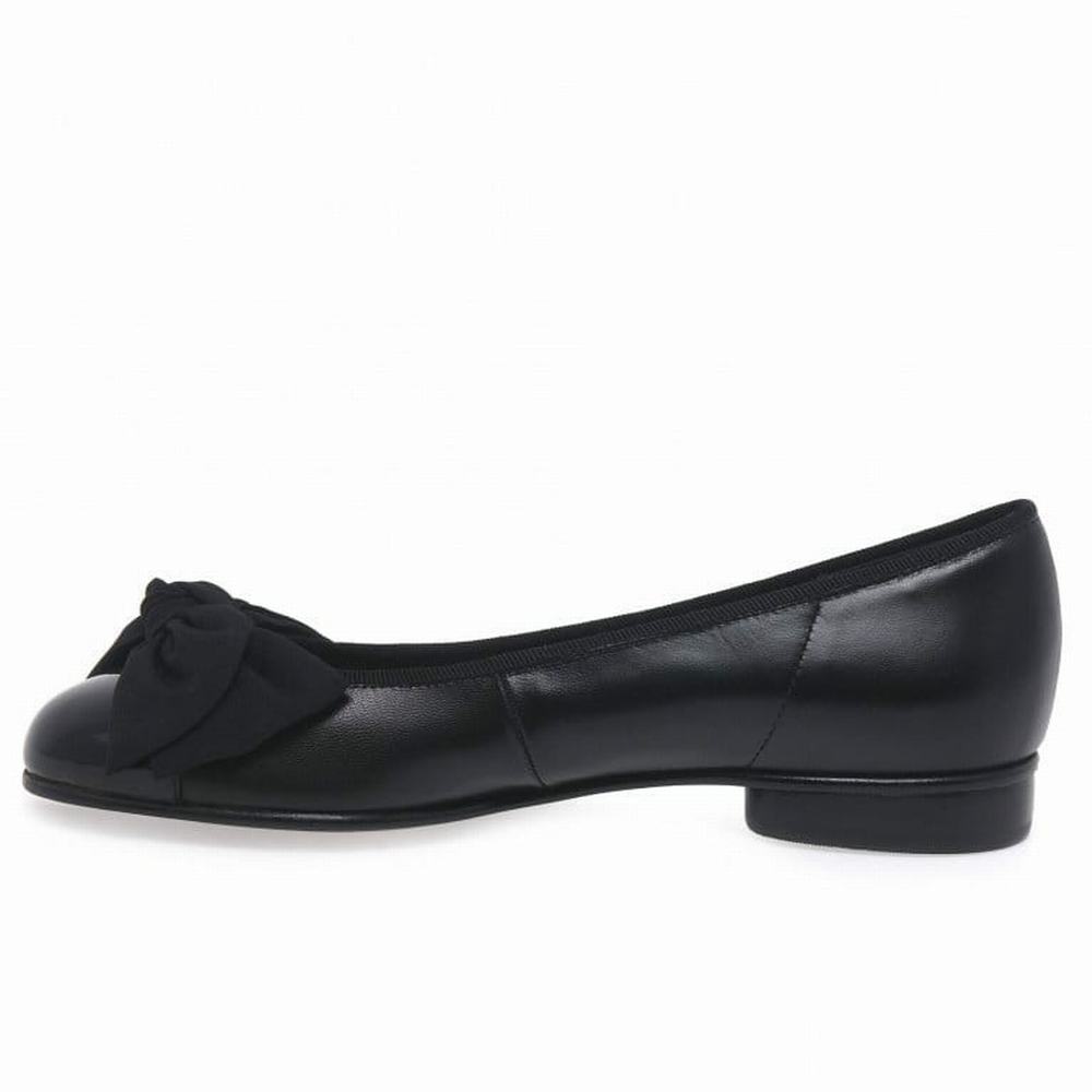 Ballerine Gabor Amy Bow Trim Femme Noir | PTUG-03892