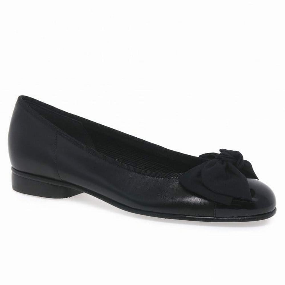 Ballerine Gabor Amy Bow Trim Femme Noir | PTUG-03892