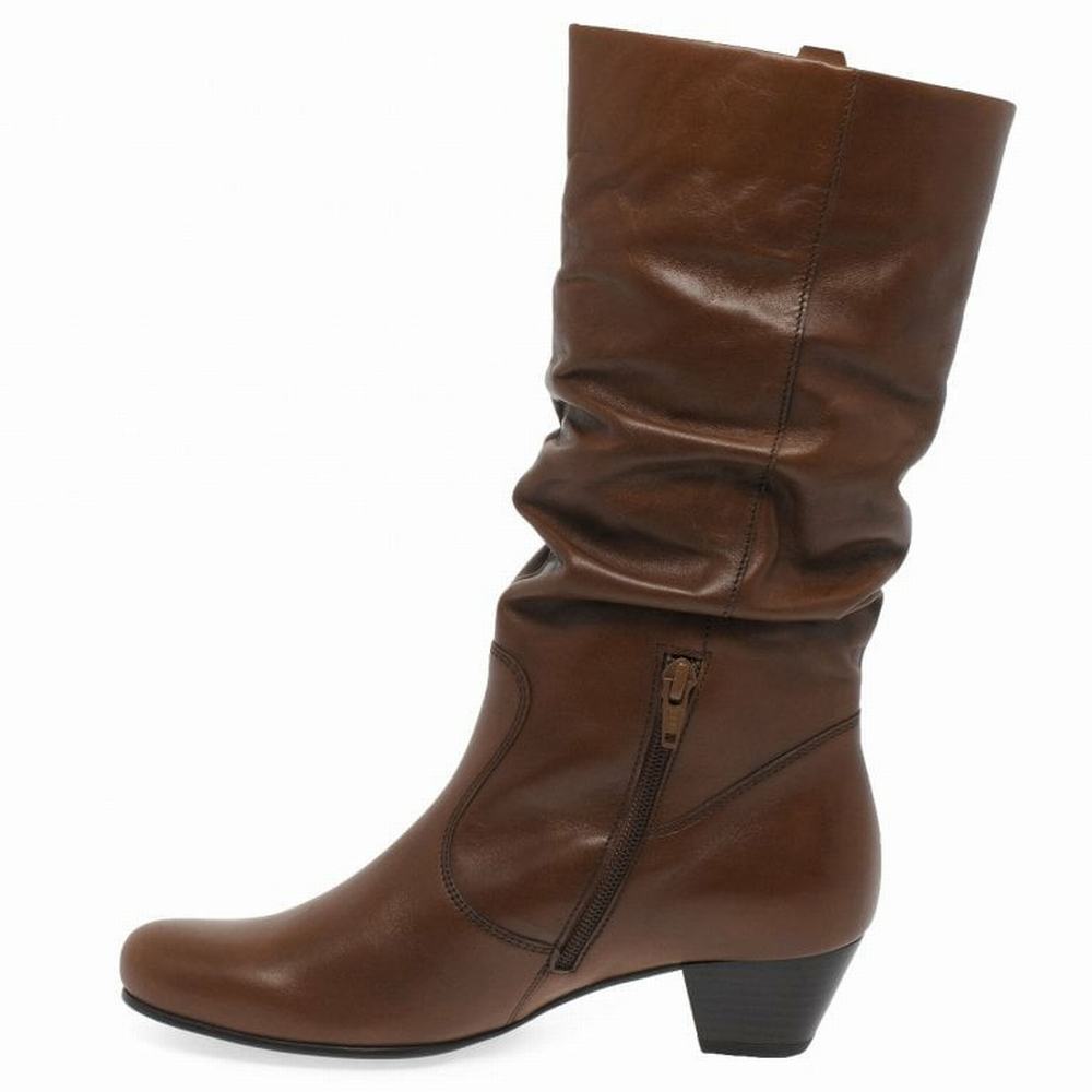 Botte Hiver Gabor Rachel Leather Wide Fitting Boots Femme Noir | EYPZ-91607