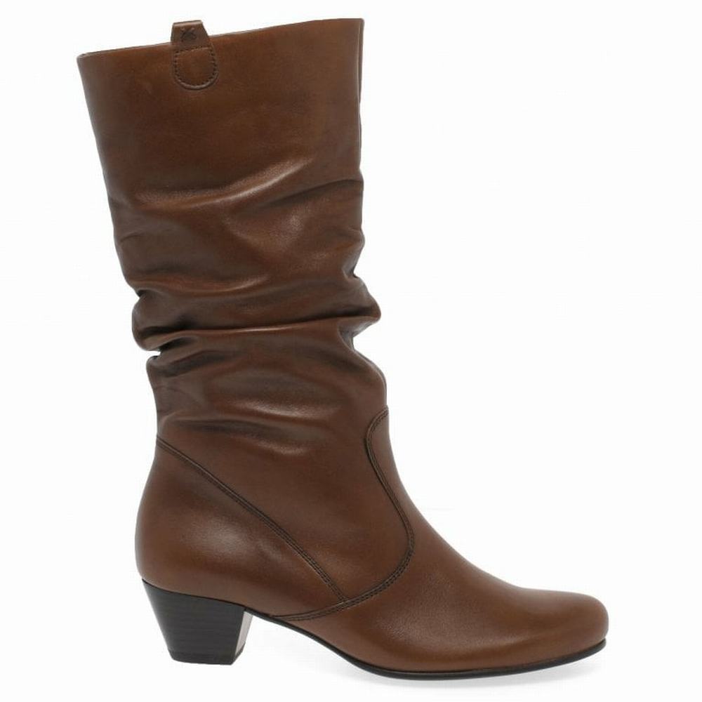 Botte Hiver Gabor Rachel Leather Wide Fitting Boots Femme Noir | EYPZ-91607