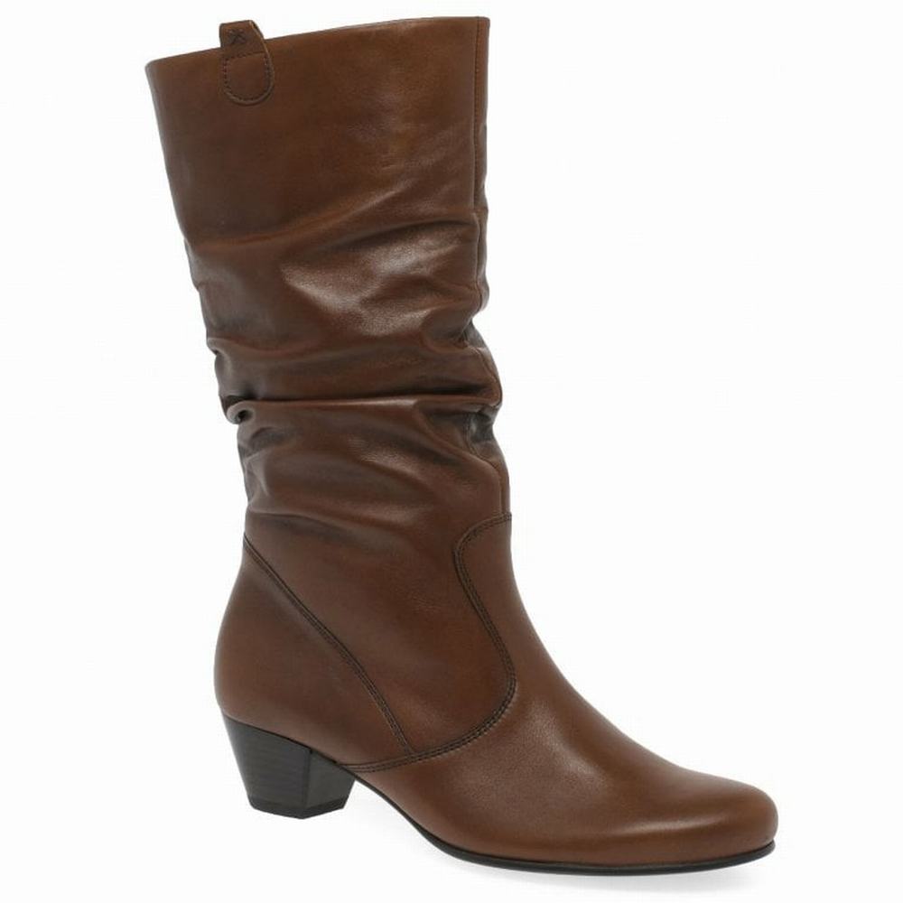 Botte Hiver Gabor Rachel Leather Wide Fitting Boots Femme Noir | EYPZ-91607