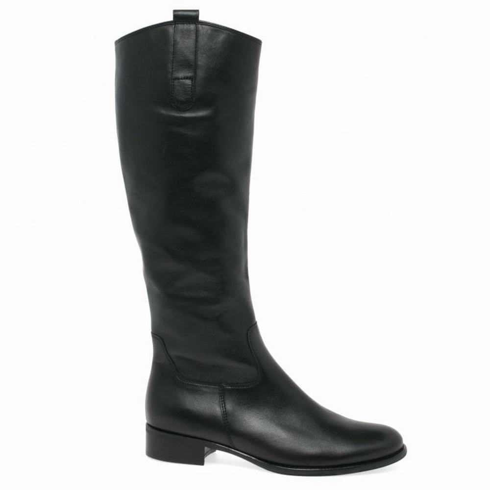 Bottes Hautes Gabor Brook M Medium Calf Fitting Femme Noir | GKCL-27085