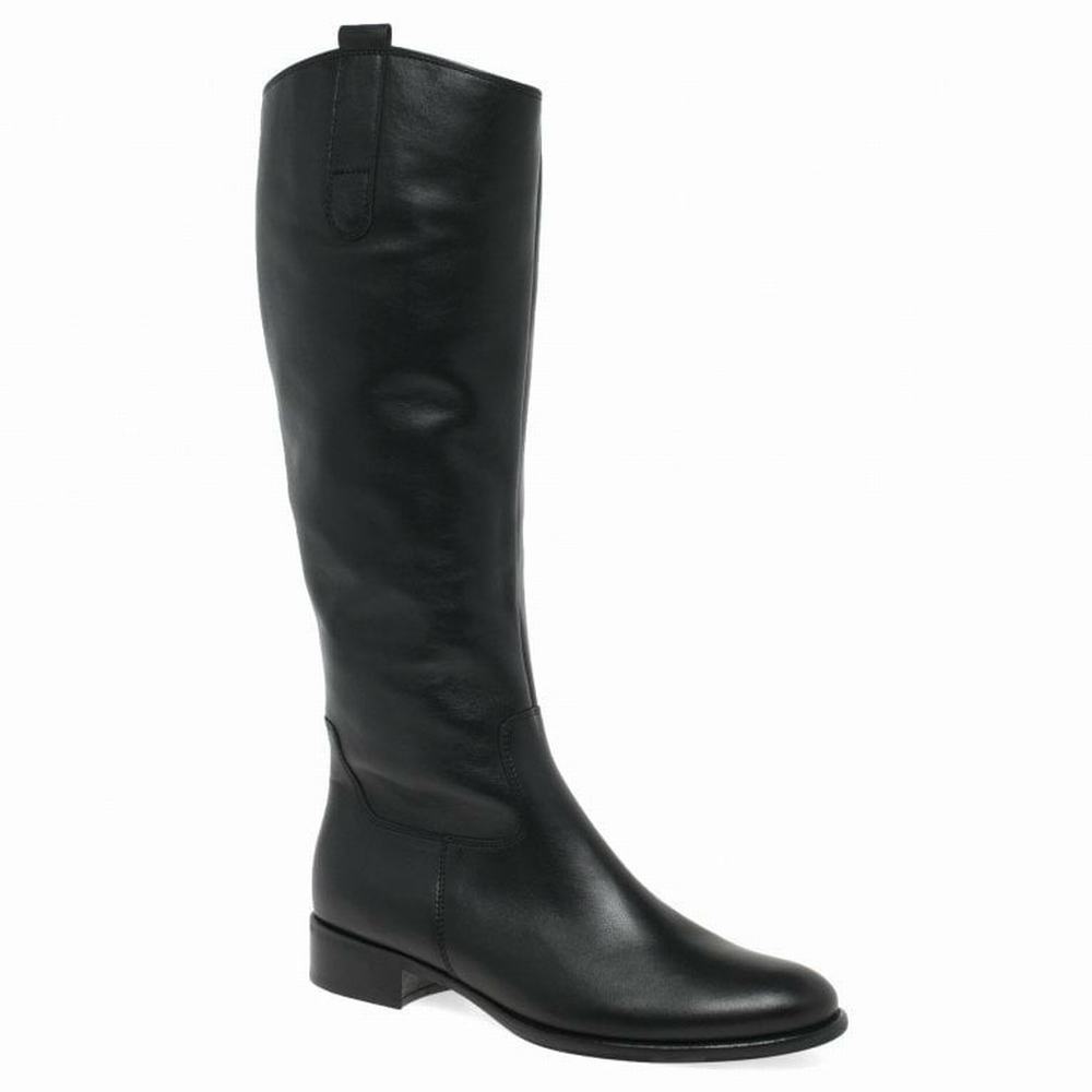 Bottes Hautes Gabor Brook M Medium Calf Fitting Femme Noir | GKCL-27085