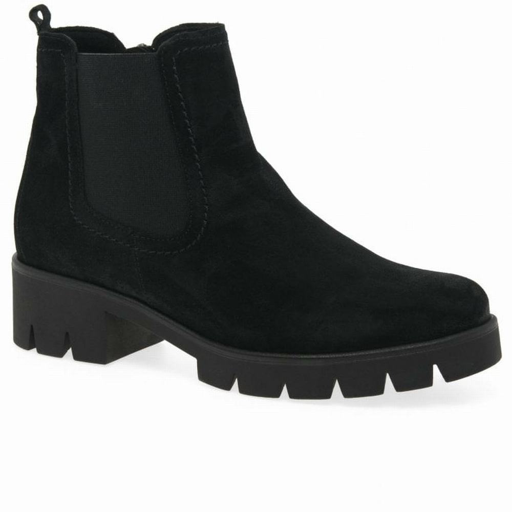 Bottines Chelsea Gabor Bodo Suede Femme Noir | XAOD-53817