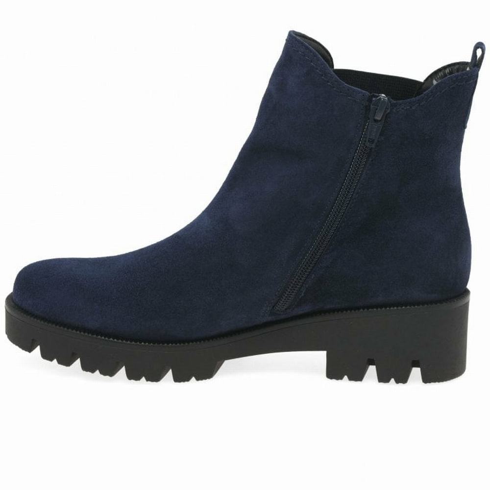 Bottines Chelsea Gabor Newport Femme Bleu | UHEJ-40759