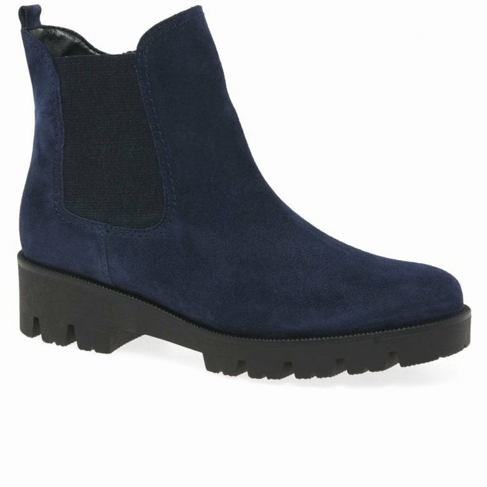 Bottines Chelsea Gabor Newport Femme Bleu | UHEJ-40759