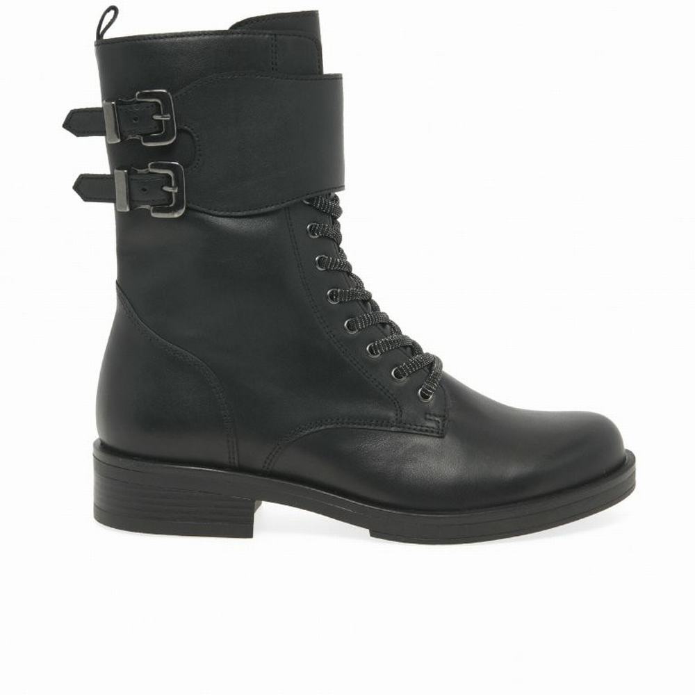 Bottines Gabor Hind Biker Boots Femme Noir | DRFP-61354