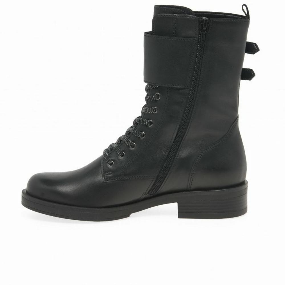 Bottines Gabor Hind Biker Boots Femme Noir | DRFP-61354