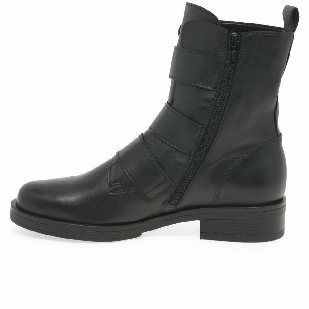 Bottines Gabor Home Biker Boots Femme Noir | UGBD-82375