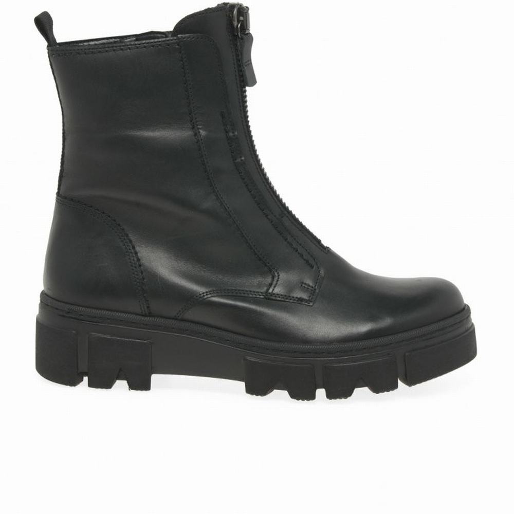 Bottines Gabor Joy Biker Boot Femme Noir | HPJI-20861