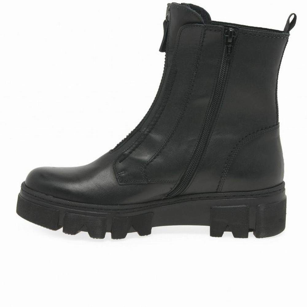 Bottines Gabor Joy Biker Boot Femme Noir | HPJI-20861