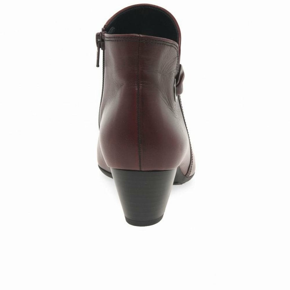 Bottines Gabor Keegan Femme Rouge Foncé | RAHD-84731