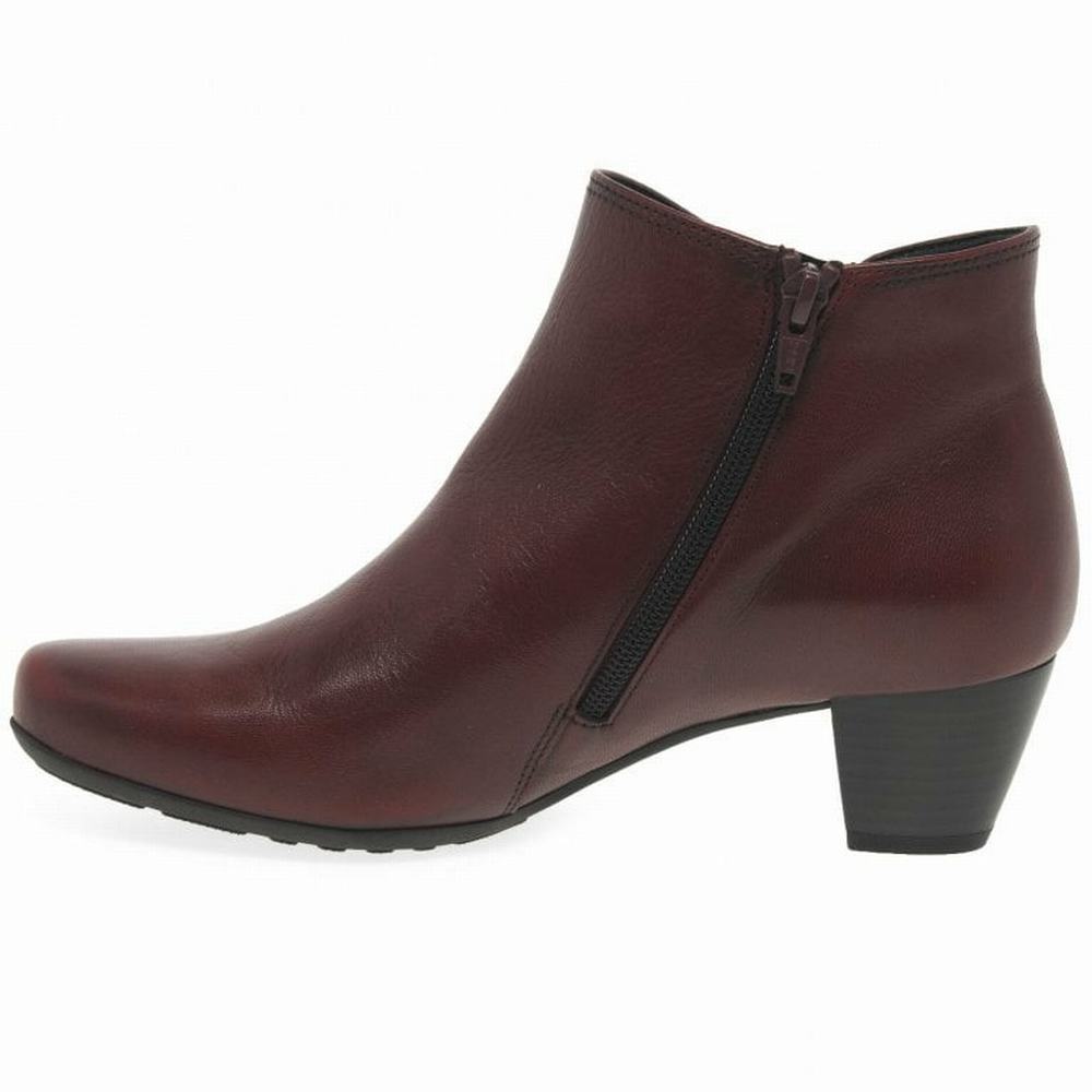 Bottines Gabor Keegan Femme Rouge Foncé | RAHD-84731