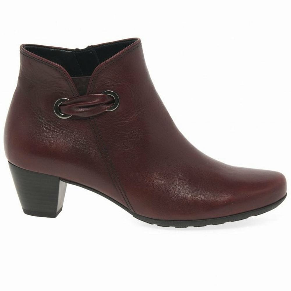 Bottines Gabor Keegan Femme Rouge Foncé | RAHD-84731