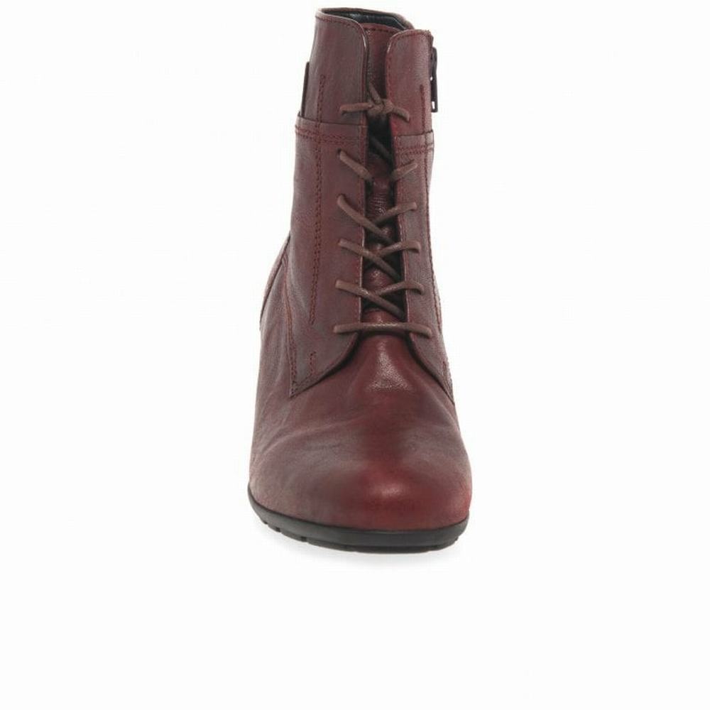 Bottines Gabor National Femme Rouge Foncé | VQJR-62053