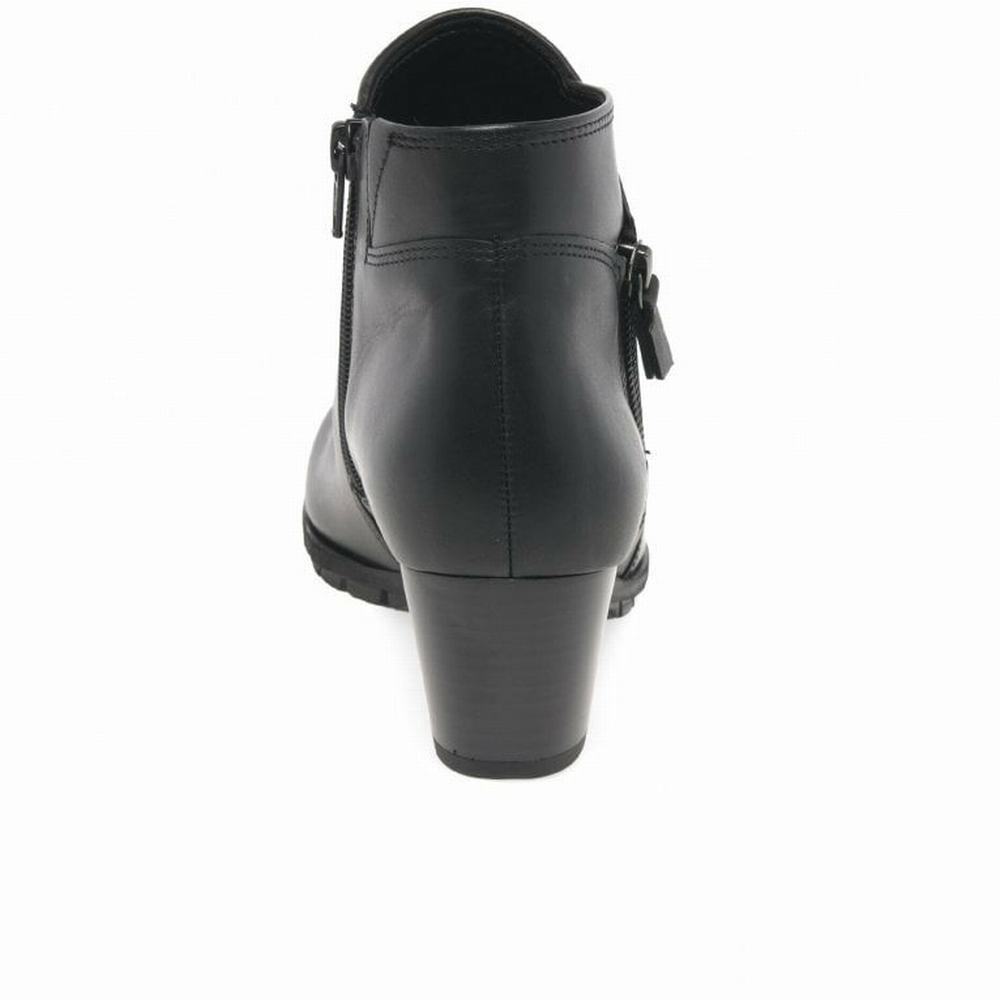 Bottines Gabor Olivetti Zip Fastening Femme Noir | CFBI-53710