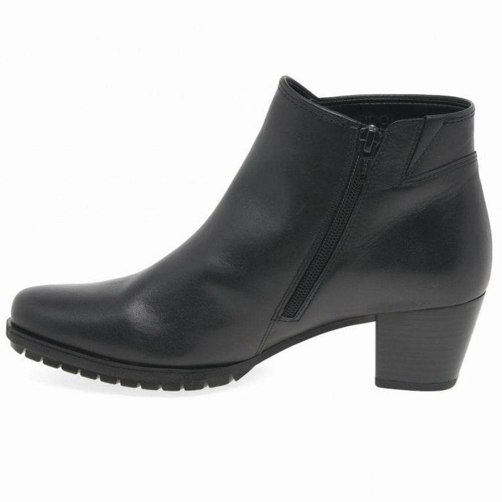 Bottines Gabor Olivetti Zip Fastening Femme Noir | CFBI-53710