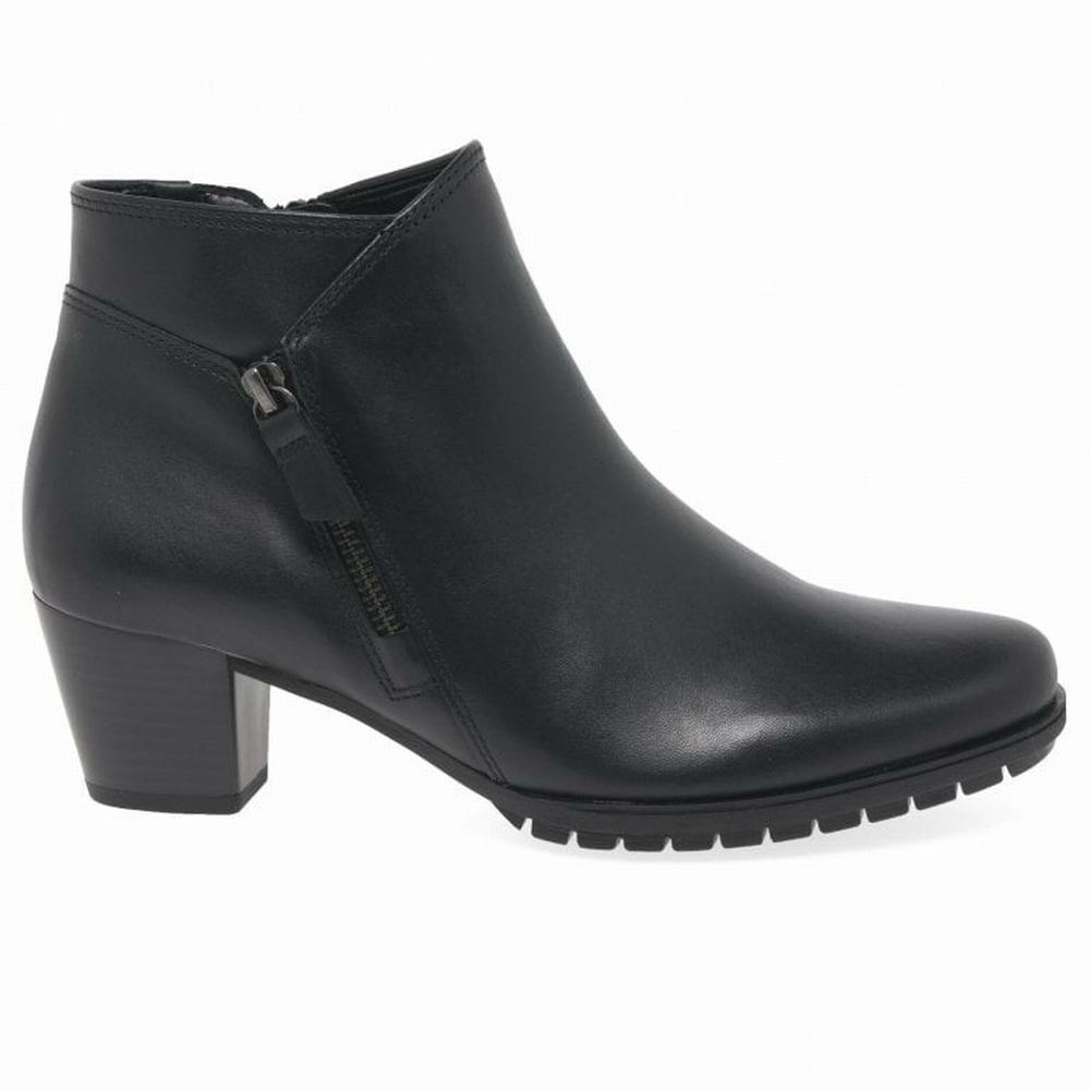 Bottines Gabor Olivetti Zip Fastening Femme Noir | CFBI-53710