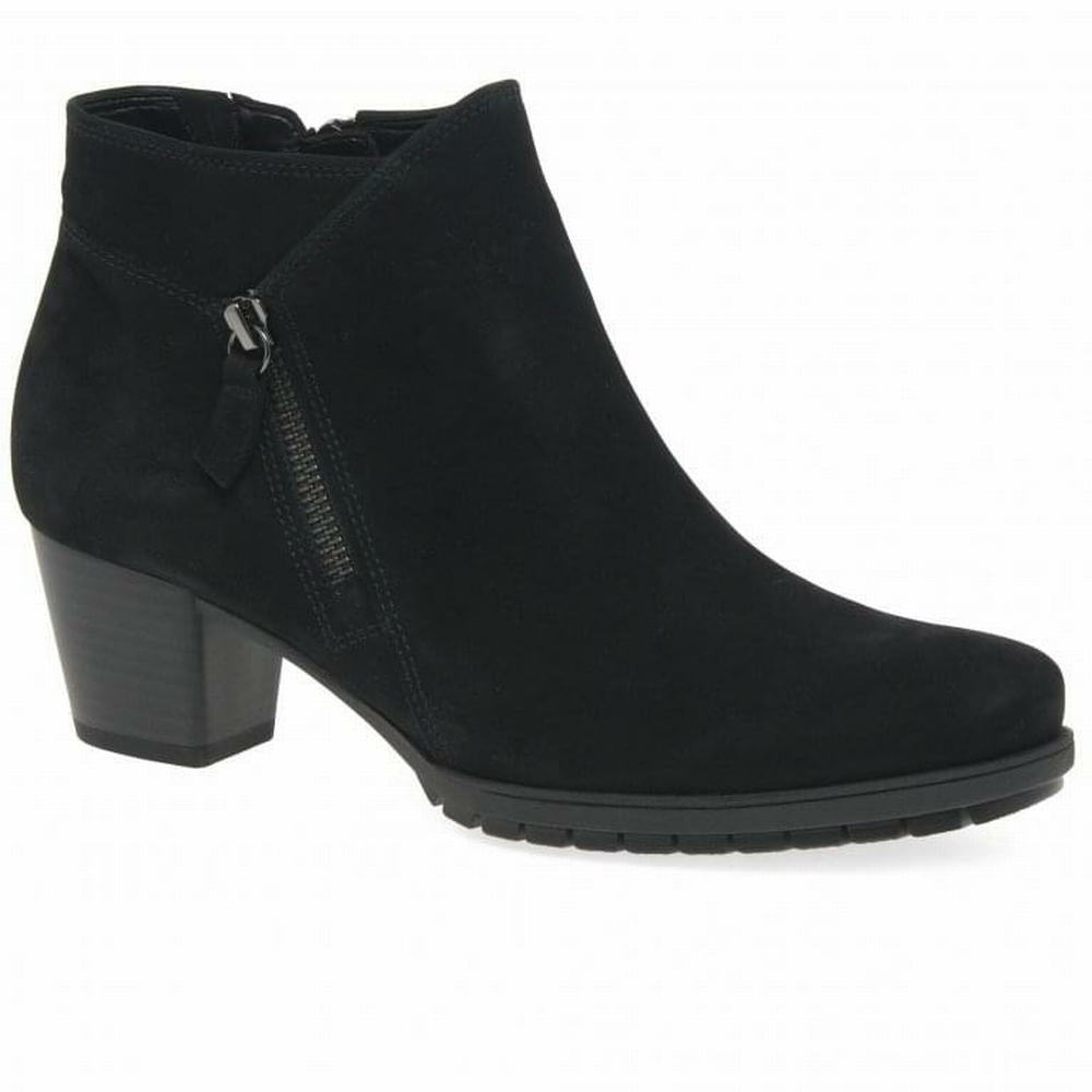 Bottines Gabor Olivetti Zip Fastening Femme Noir | PQAD-89137