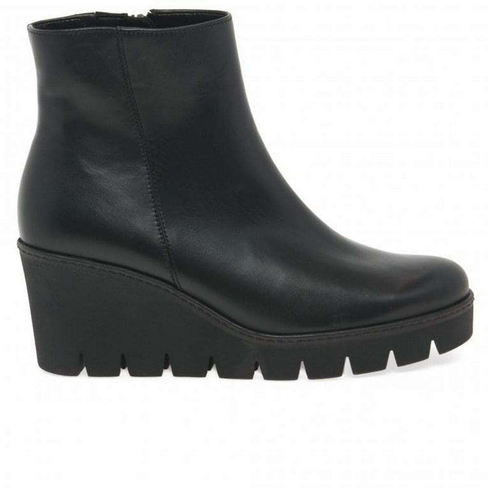 Bottines Gabor Utopia Chunky Wedge Heel Femme Noir | ZHCV-01487