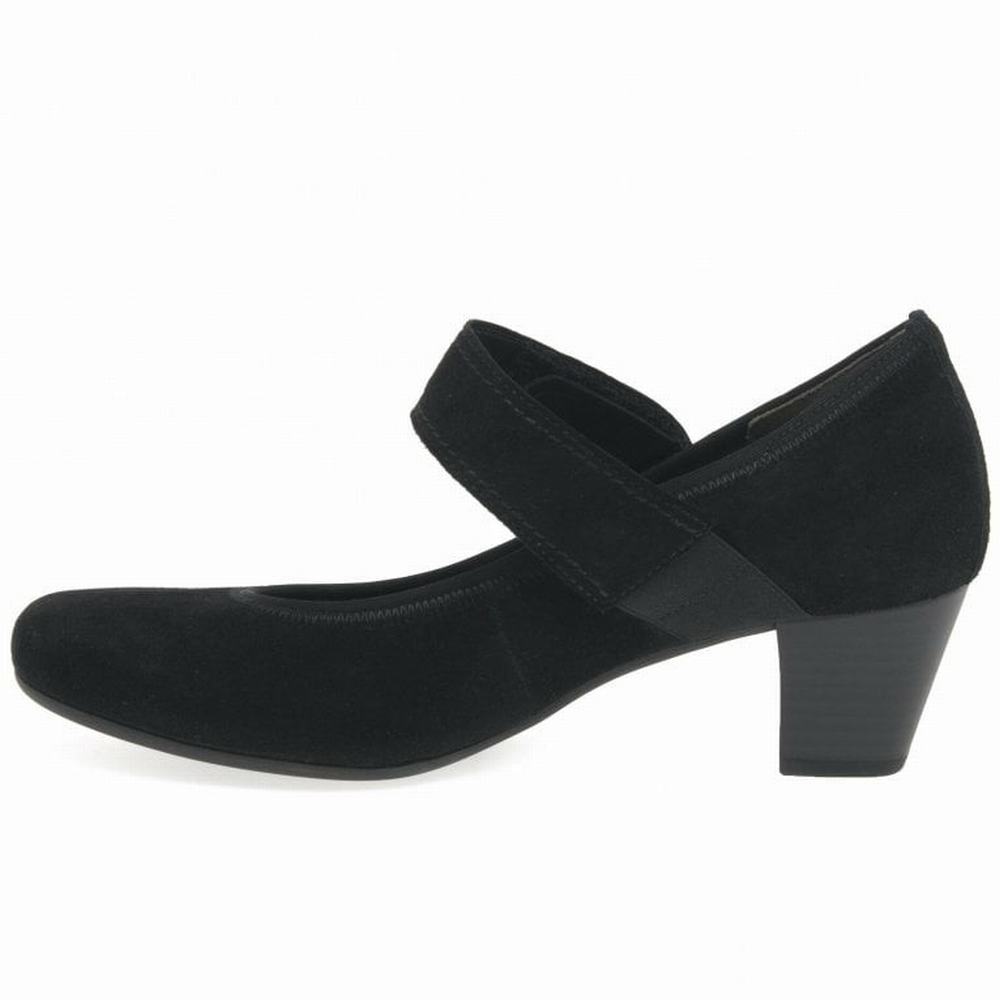 Chaussures Mary Jane Gabor Nola Court Femme Noir | AMXN-36074