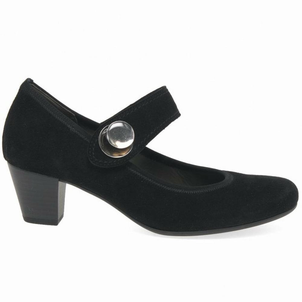 Chaussures Mary Jane Gabor Nola Court Femme Noir | AMXN-36074