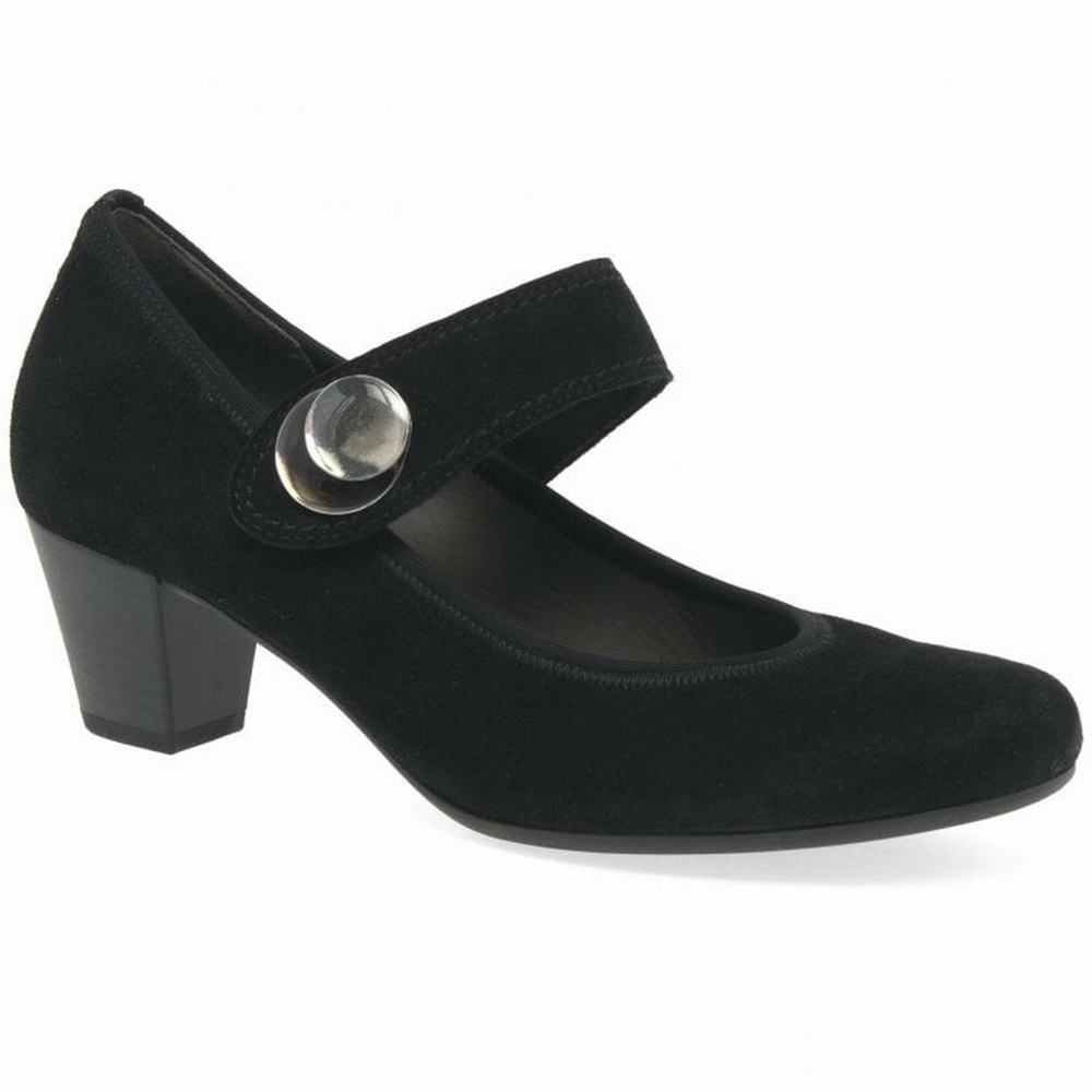 Chaussures Mary Jane Gabor Nola Court Femme Noir | AMXN-36074