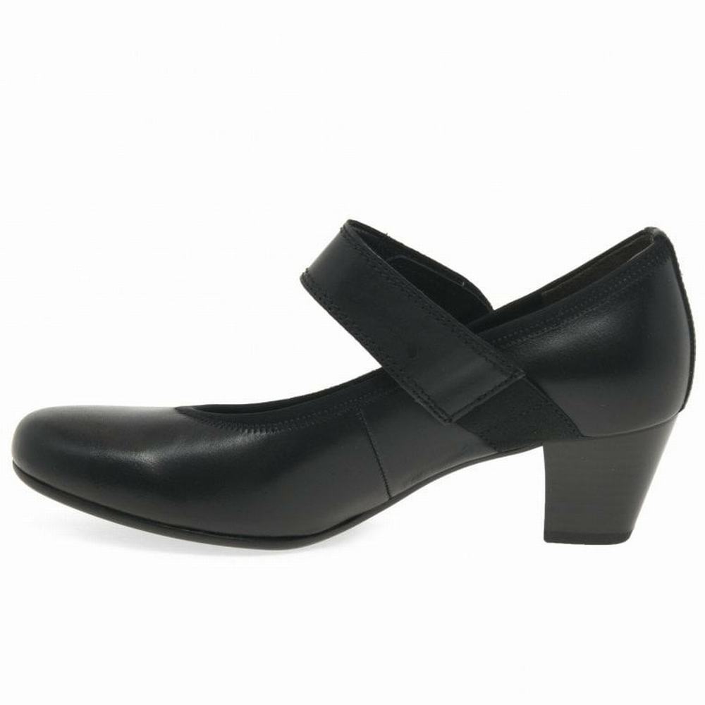 Chaussures Mary Jane Gabor Nola Court Femme Noir | HEYU-51768