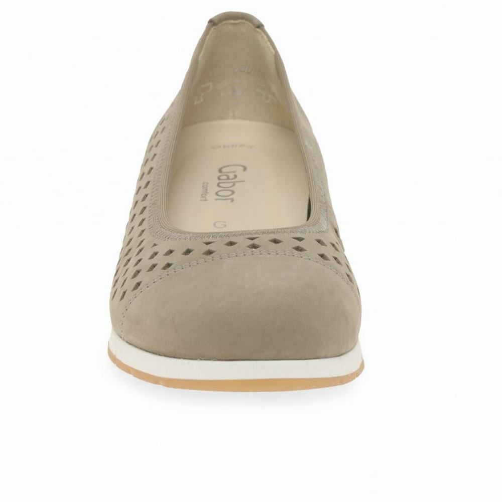 Chaussures Plates Gabor Berry Punch Detail Femme Blanche | SBJA-94023