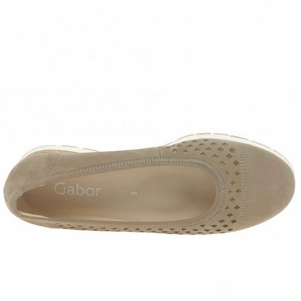 Chaussures Plates Gabor Berry Punch Detail Femme Blanche | SBJA-94023