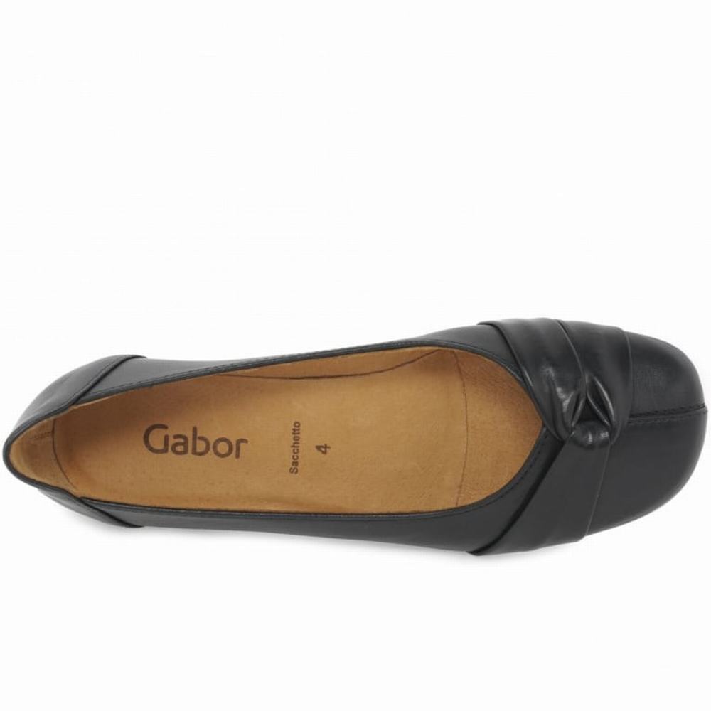 Chaussures Plates Gabor Frost Ballerina Pumps Femme Noir | FOTG-61479