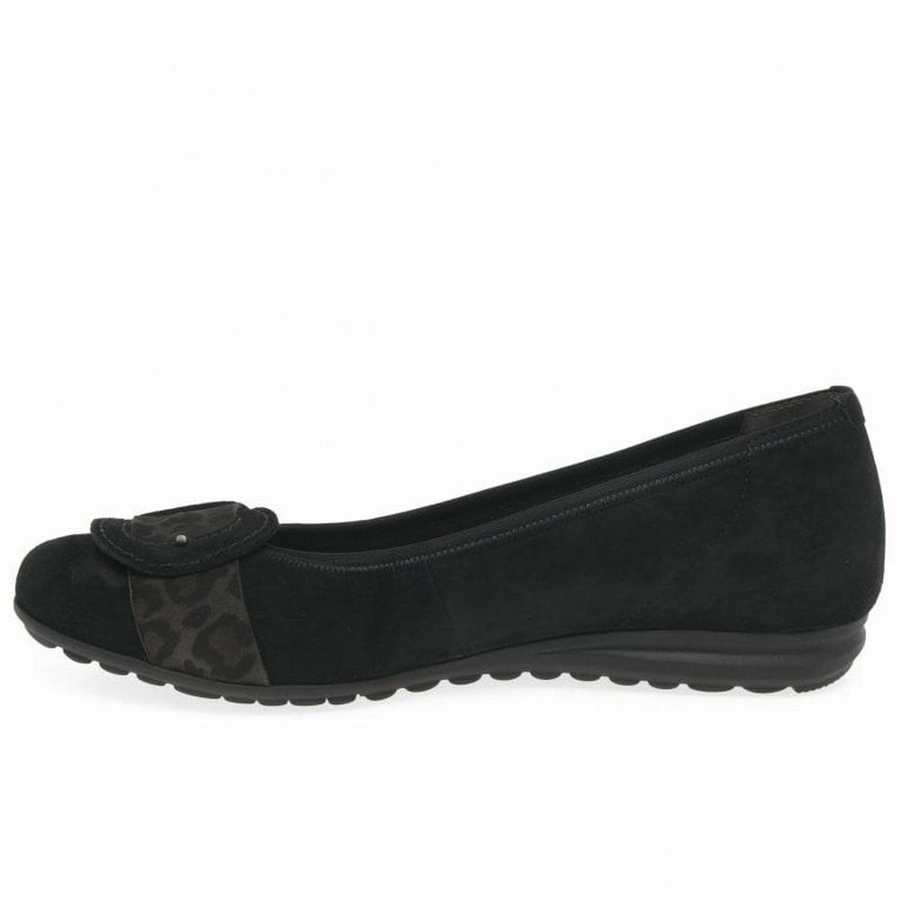 Chaussures Plates Gabor Sapphire Femme Noir | KXFS-31864