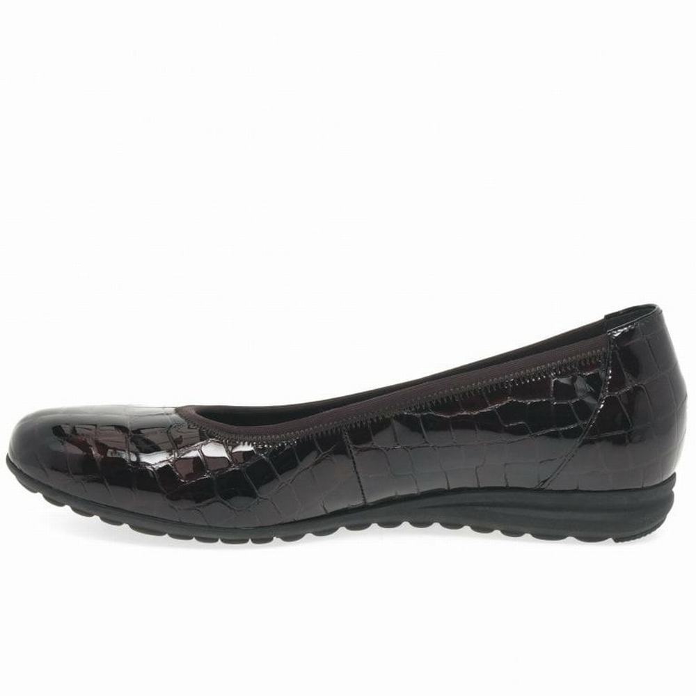 Chaussures Plates Gabor Splash Casual Femme Bordeaux | KLCN-90364