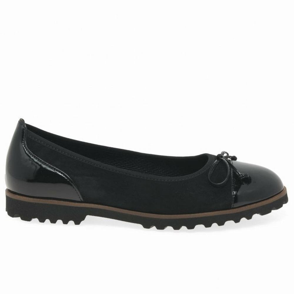 Chaussures Plates Gabor Temptation Décontractées Femme Noir | DTKH-20491