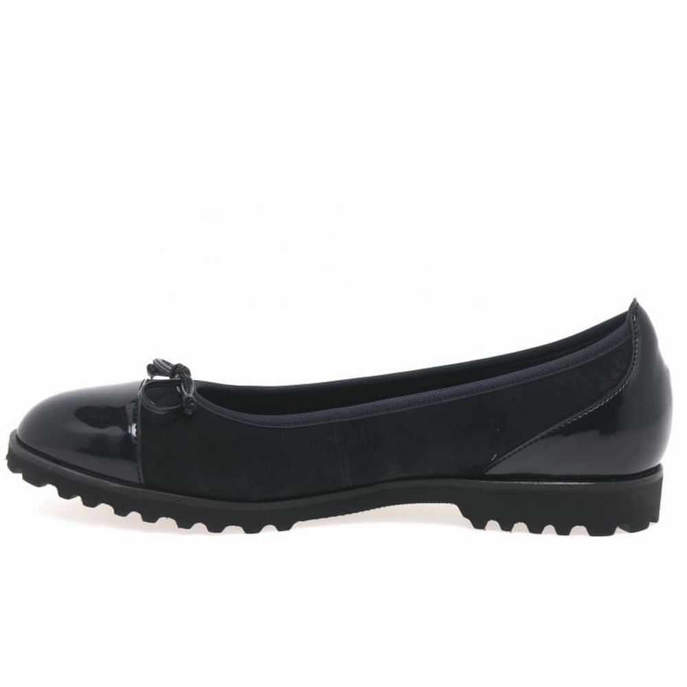 Chaussures Plates Gabor Temptation Décontractées Femme Noir | AHTI-34065