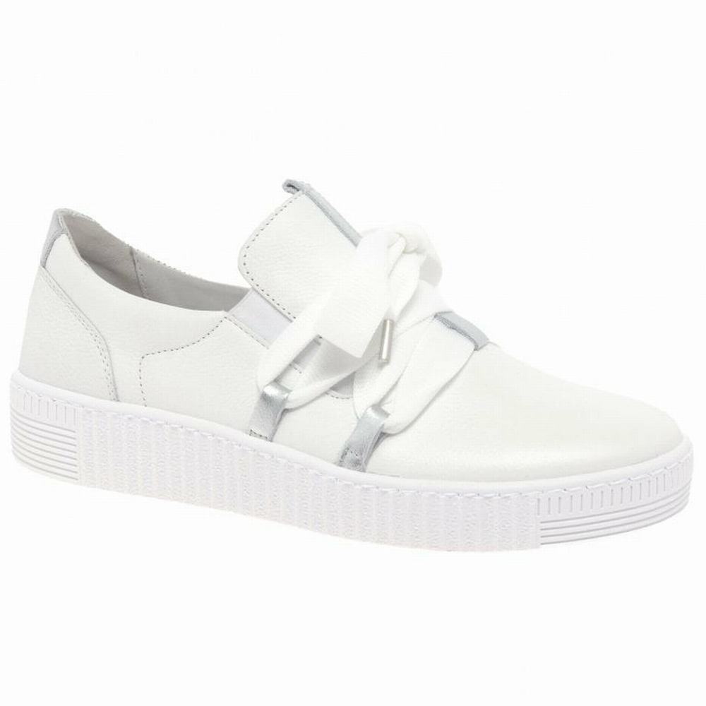 Chaussures de Sport Gabor Waltz Casual Femme Blanche Argent | QKUX-32149