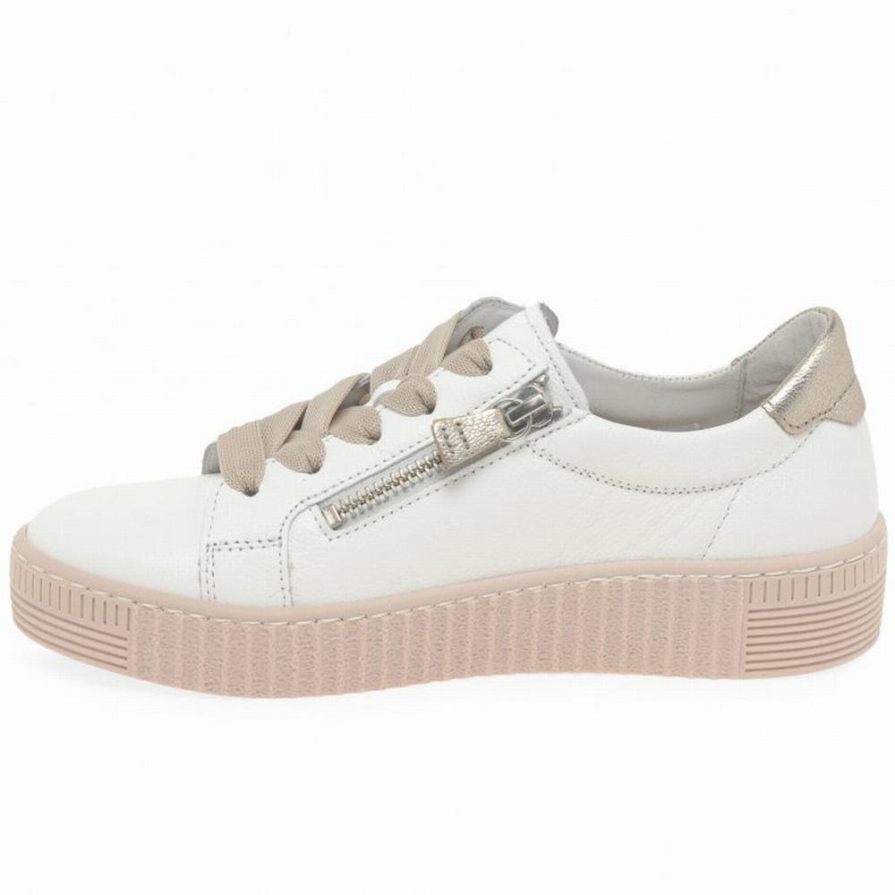 Chaussures de Sport Gabor Wisdom Casual Femme Blanche Rose | PEYA-85230