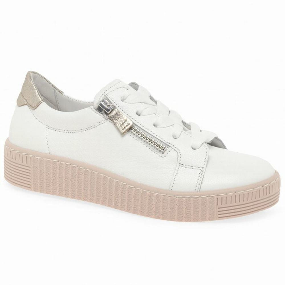 Chaussures de Sport Gabor Wisdom Casual Femme Blanche Rose | PEYA-85230