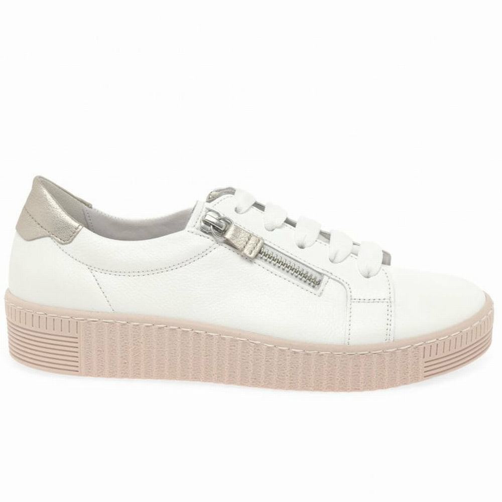 Chaussures de Sport Gabor Wisdom Casual Femme Blanche | IVQE-65430