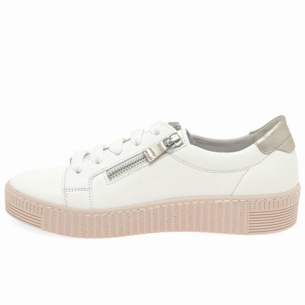 Chaussures de Sport Gabor Wisdom Casual Femme Blanche | IVQE-65430