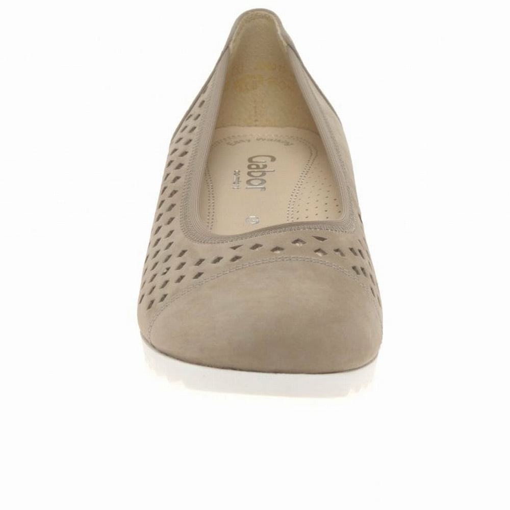 Compensées Gabor Evelyn Low Wedge Heel Femme Blanche | BLGK-43765