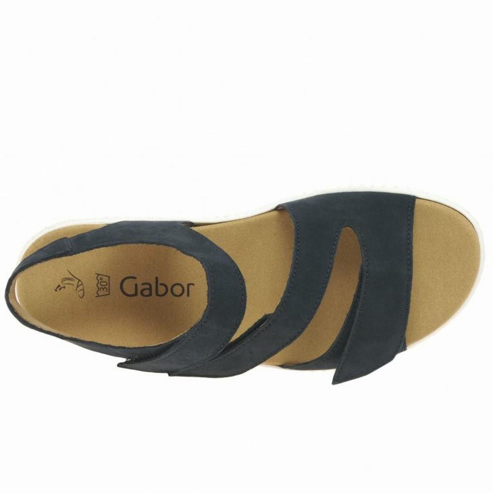 Sandale Compensée Gabor Marigold Femme Noir | CLFD-54071