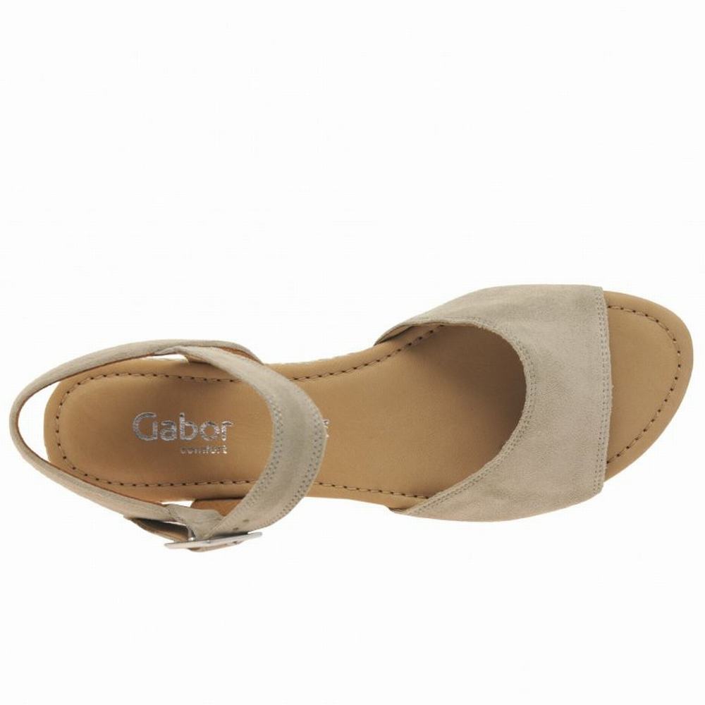 Sandale Compensée Gabor Nieve Femme Blanche | UGPD-31687