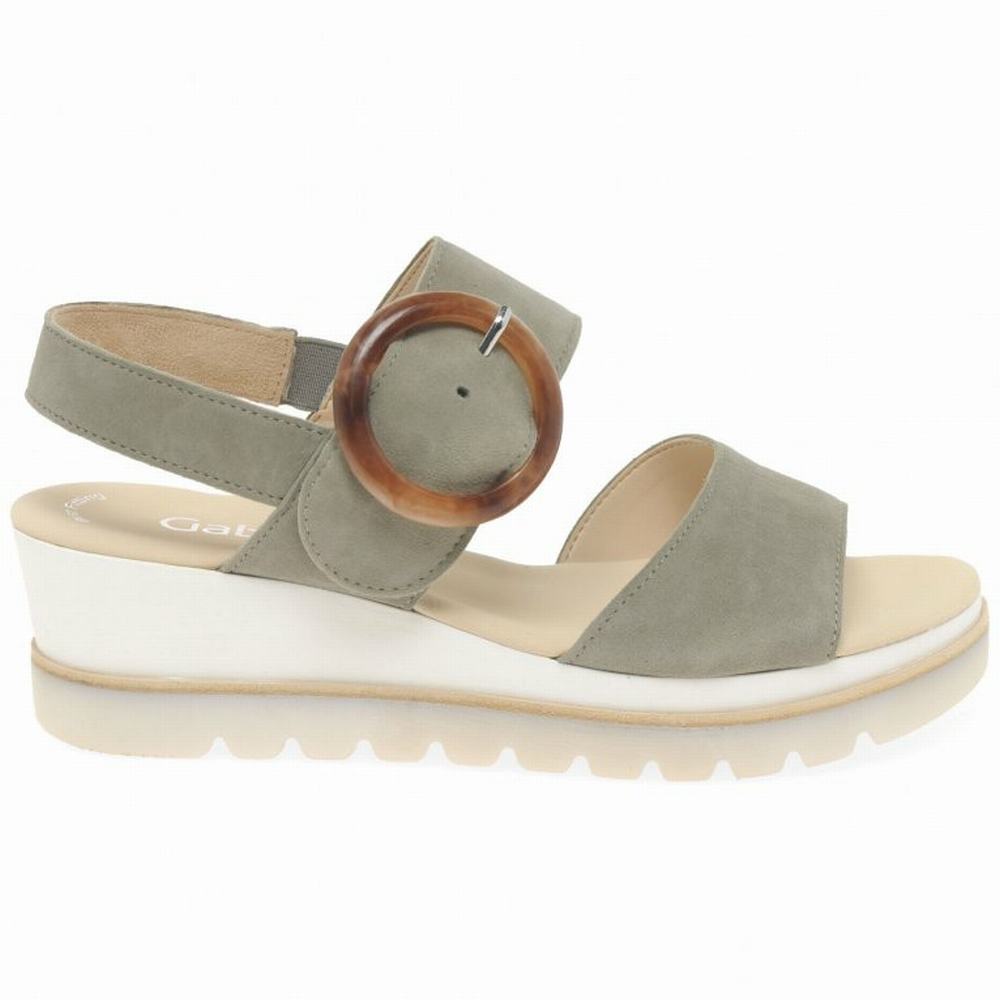 Sandale Compensée Gabor Yeo Femme Blanche | PBCT-05932