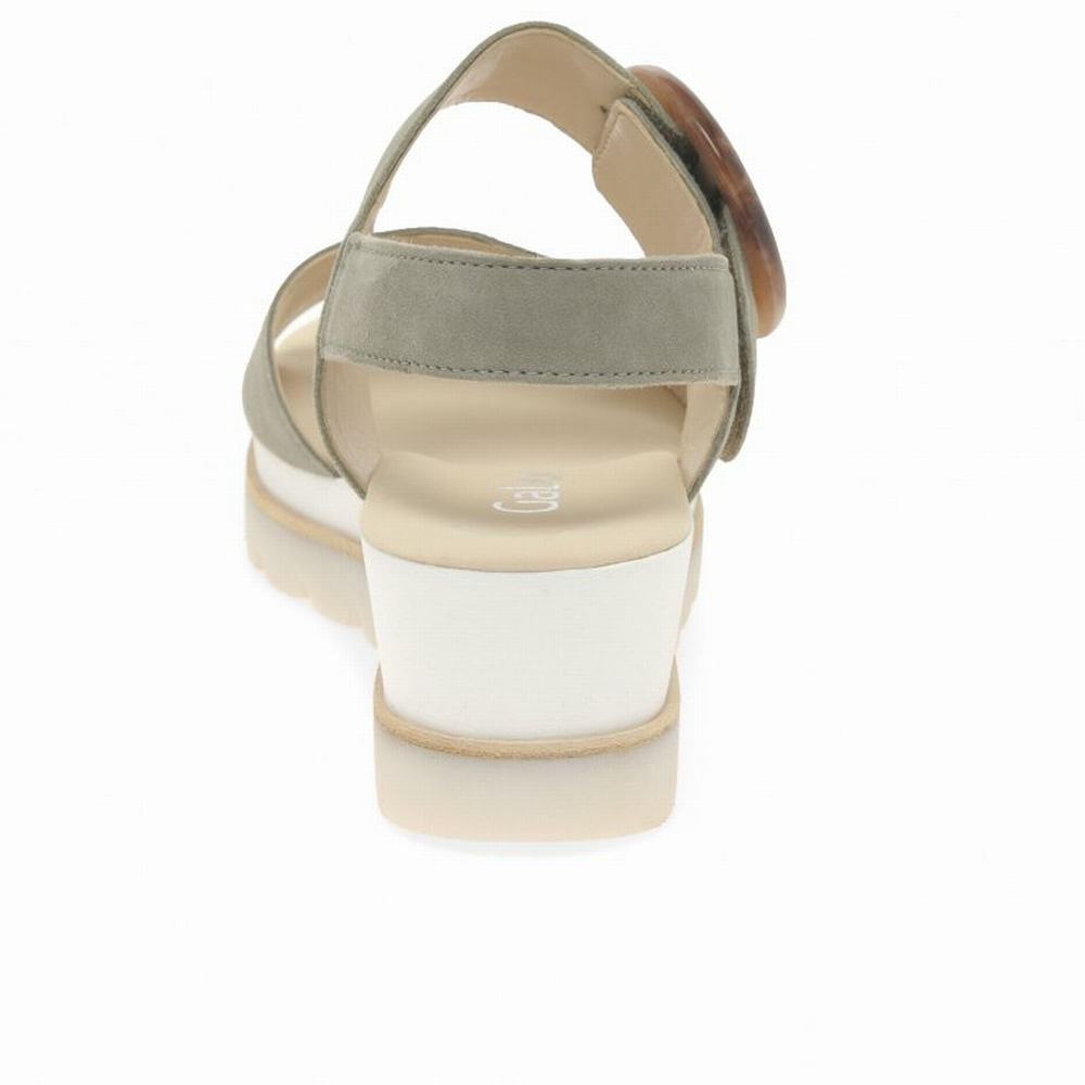 Sandale Compensée Gabor Yeo Femme Blanche | PBCT-05932