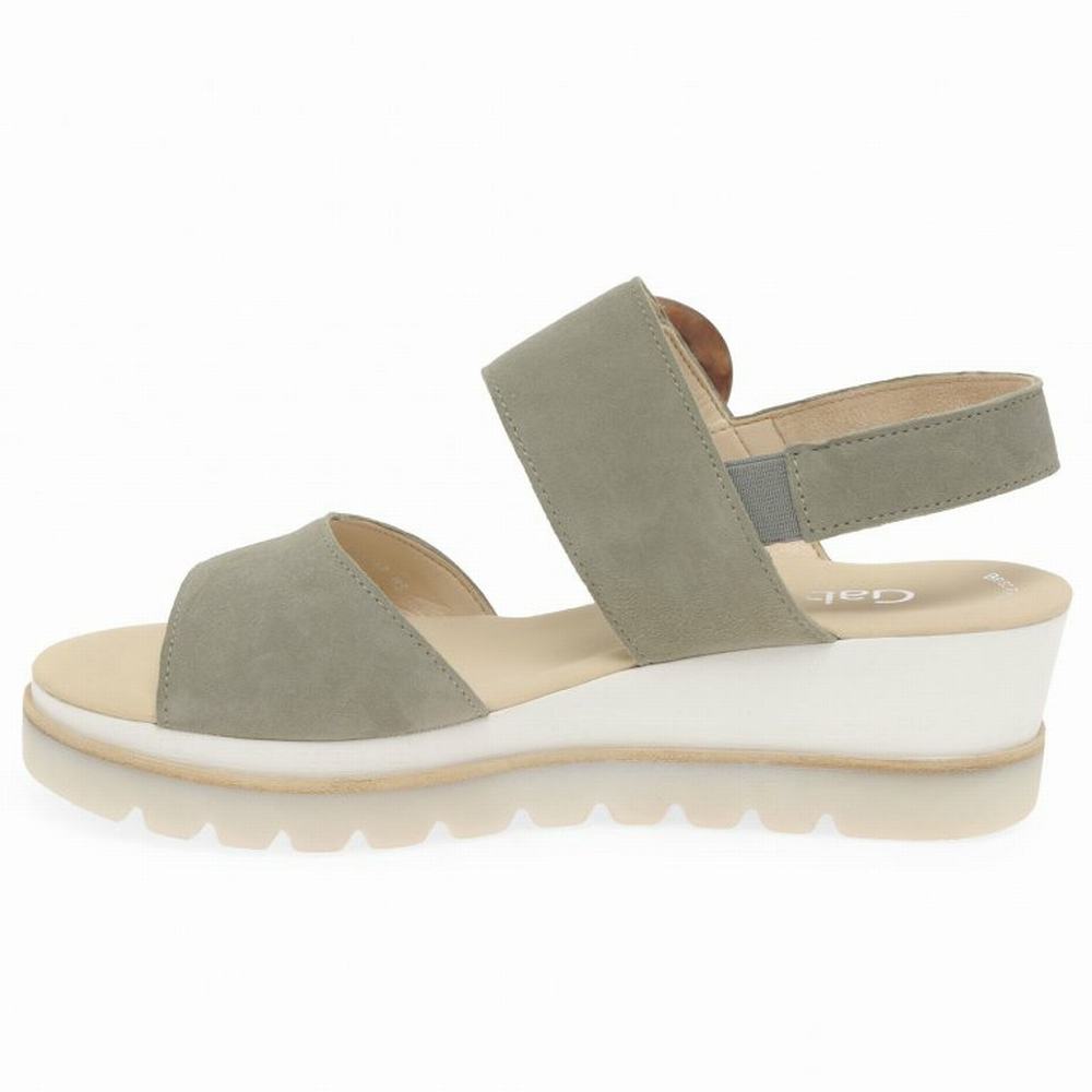 Sandale Compensée Gabor Yeo Femme Blanche | PBCT-05932